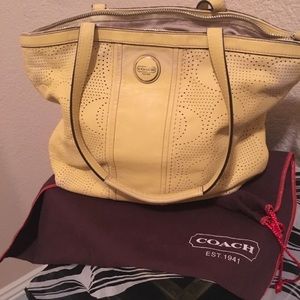 Yellow coach purse
